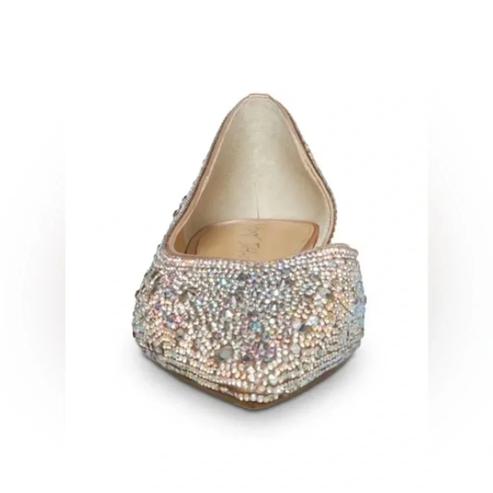 🆕 Betsey Johnson Remy Ballet Flat Rhinestones Slip on Pointed Toe Shoes Size 7 - Picture 14 of 16